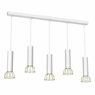 Milagro Lampa wisząca DANTE White/Gold 5xGU10 MLP7256 - Lampy sufitowe - miniaturka - grafika 1