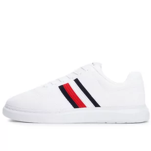 Buty Tommy Hilfiger Lightweight Cupsole FM0FM04587-YBS - białe - Trampki męskie - miniaturka - grafika 1