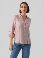 Koszule damskie - Vero Moda Koszula Bumpy 10275283 Różowy Regular Fit - miniaturka - grafika 1
