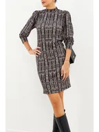 Sukienki - LA Angels Sukienka w kolorze czarno-szarym - miniaturka - grafika 1