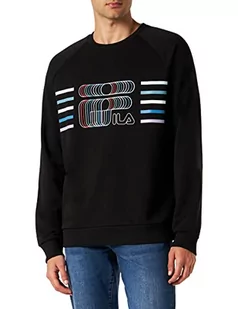 FILA Męska bluza z logo Stowe Graphic, czarna, M, czarny, M - Bluzy męskie - miniaturka - grafika 1