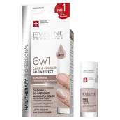 Odżywki do paznokci - Eveline Cosmetics Nail Therapy Professional 6w1 Care & Colour skoncentrowana odżywka do paznokci nadająca kolor Latte 5ml - miniaturka - grafika 1