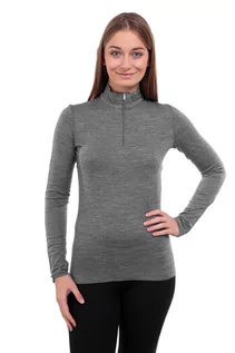 Koszulki i topy damskie - KOSZULKA DAMSKA SPORTOWA MERINO 200 OASIS LS HALF ZIP - grafika 1