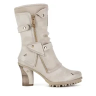 Kozaki damskie - Botki Mustang 1141-606 Beżowy - miniaturka - grafika 1