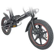 Rowery elektryczne - Lekki rower elektryczny Happyrun HR-X40 - 350W 6Ah Bateria 14'' Opony 25km/h - Czarny - miniaturka - grafika 6