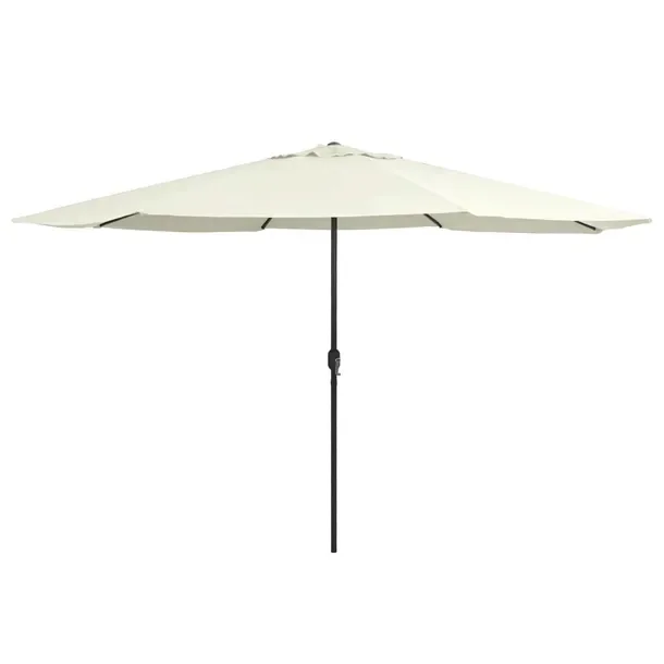 Parasol ogrodowy piaskowa biel 390 x 247 cm z wentylacją i korbką