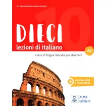 Dieci A2 podręcznik + DVD ROM - Książki do nauki języka włoskiego - miniaturka - grafika 1