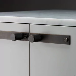 Gałki meblowe z podkładką FURNITURE KNOB PLATE Mosiężne Palony Brąz - Zawiasy, okucia i inne akcesoria - miniaturka - grafika 1