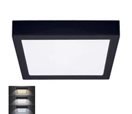 Lampy sufitowe - Solight WD175-B- LED Plafon LED/24W/230V 3000/4000/6000K czarny okrągły - miniaturka - grafika 1