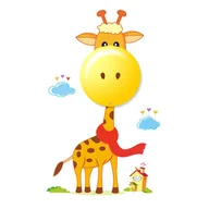 Lampy stojące - Dziecięca lampka nocna żyrafa z naklejkami - 3X N48 L2-A41 - miniaturka - grafika 1