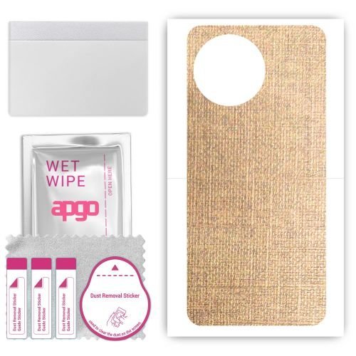 folia naklejka skórka strukturalna na TYŁ do Xiaomi 14 Civi - Tkanina Denim Beżowy - apgo SKINS