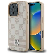 Etui i futerały do telefonów - Etui DKNY Checkered Pattern & Printed Stripes do Apple iPhone 16 Pro Max Różowy | Bezpłatny transport - miniaturka - grafika 1