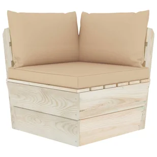 VidaXL Ogrodowa sofa narożna z palet z poduszkami, impregnowany świerk 3063351 - Sofy ogrodowe - miniaturka - grafika 1