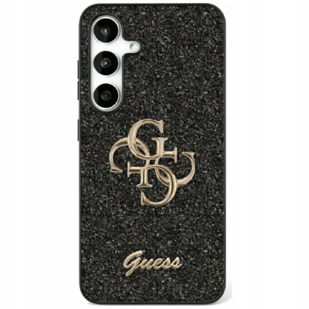 Guess Etui Glitter Script Big 4G do Galaxy S25 Ultra, czarne