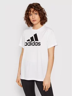 Adidas T-Shirt Aeroready Designed To Move Boyfriend Sport HE6741 Biały Loose Fit - Koszulki sportowe damskie - miniaturka - grafika 1