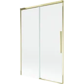 Parawany nawannowe - Mexen Rox parawan nawannowy 2-skrzydłowy rozsuwany 120 x 150 cm, transparent, złoty - 8C9-120-001-50-00 - miniaturka - grafika 1