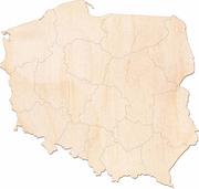 Dekoracje domu - Dekoracja na ścianę Mapa Polski z województwami - miniaturka - grafika 1