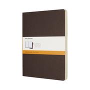 Notesy i bloczki - Moleskine Cahier notes, okładka kartonowa, zestaw 3 sztuki, kawa brązowa X-Large CH021P2 - miniaturka - grafika 1