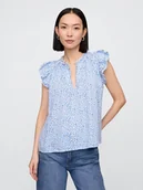 Bluzki damskie - GAP Bluzka w kolorze błękitno-białym - miniaturka - grafika 1