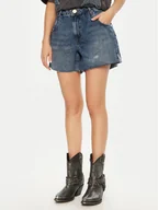 Spodenki damskie - One Teaspoon Szorty jeansowe Shakers 26842 Granatowy Regular Fit - miniaturka - grafika 1