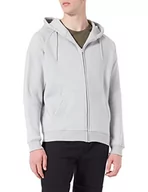 Bluzy męskie - Urban Classics Męska bluza z kapturem z zamkiem błyskawicznym, lightasfalt, 5XL - miniaturka - grafika 1