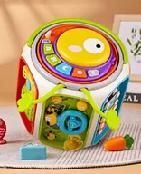 Zabawki interaktywne dla dzieci - KOSTKA MULTIFUNKCYJNA EDUKACYJNA INTERAKTYWNA 9W1 ZABAWKA DLA DZIECI SORTER - miniaturka - grafika 1