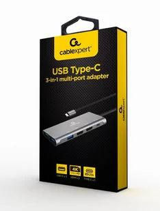 GEMBIRD MULTI ADAPTER USB TYP-C 3W1 SREBRNY HUB USB, HDMI, PD (100W) - Kable - miniaturka - grafika 4