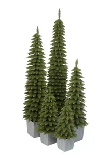 Choinka Sztuczna Świerk Zakopiański Slim w Szarej kwadratowej donicy 190 cm - Choinki - miniaturka - grafika 1