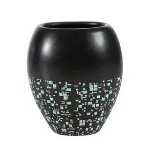 Wazon EUROFIRANY Blaze, czarny, 17x12x20 cm - Wazony i flakony - miniaturka - grafika 1