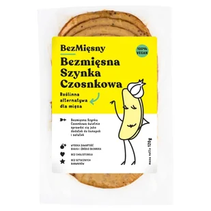 Bezmięsny Mięsny Wegańska Szynka Czosnkowa 120g - Bezmięsny Mięsny - Produkty wegańskie i wegetariańskie - miniaturka - grafika 1