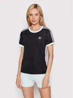 Koszulki i topy damskie - adidas T-Shirt adicolor Classics 3-Stripes HM6411 Czarny Slim Fit - miniaturka - grafika 1