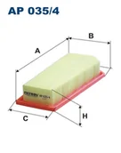 Filtry powietrza - Filtron Filtr powietrza AP 035/4 - Mercedes C (W204) 200CGI, 250CGI, E (W212) - miniaturka - grafika 1