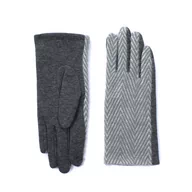 Rękawiczki - Rękawiczki Mięciutka jodełka Grey - miniaturka - grafika 1