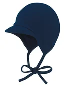 Czapki damskie - Niemowlęca czapka wiązana z daszkiem granatowa Döll r.47 - miniaturka - grafika 1