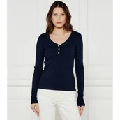 Bluzki damskie - Tommy Hilfiger Bluzka HENLEY | Slim Fit - miniaturka - grafika 1