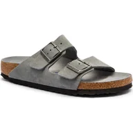 Klapki i japonki damskie - Birkenstock Skórzane klapki Arizona SFB LEVE narrow fit soft footbed - miniaturka - grafika 1