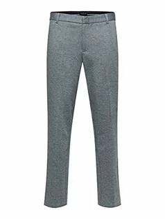 Spodenki męskie - Selected Męskie spodnie Slhslim-Jersey Flex B Noos spodnie, Szary Melanż, 40 (82 cm) - grafika 1