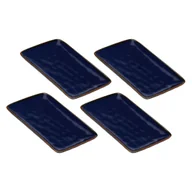 Tace i patery - ROSE&TULIPANI CONCERTO BLU COBALTO Zestaw 4 tac prostokątnych 20 x 13 cm - miniaturka - grafika 1