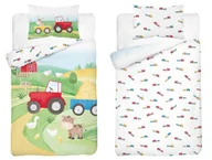 Pościel dla dzieci - Pościel bambusowa dziecięca 100x135 z czerwonym traktorem na farmie Baby Bamboo - miniaturka - grafika 1