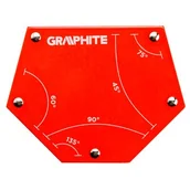 Akcesoria spawalnicze - GRAPHITE Spawalniczy kątownik magnetyczny 111 x 136 x 24 mm, udźwig 34,0 kg - miniaturka - grafika 1