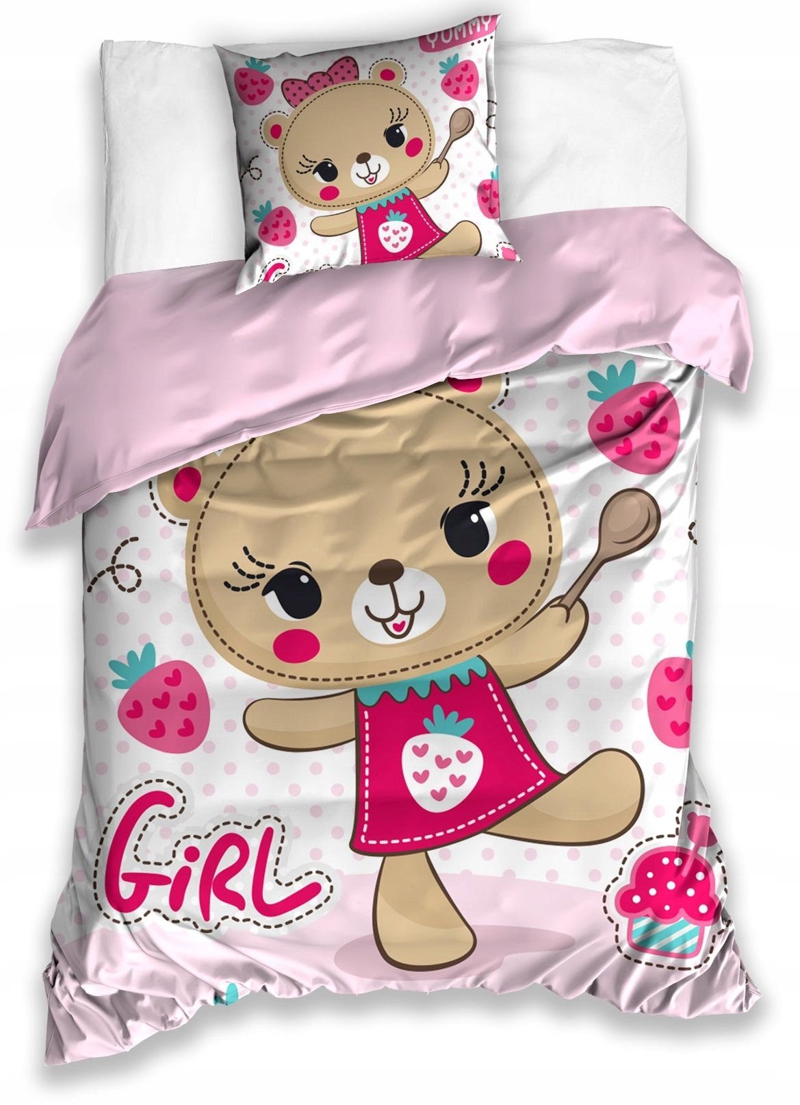 Pościel Dziecięca 160X200 Misio Lizak Girl 100% Bawełna