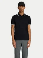 Koszulki męskie - Selected Homme Polo 16095852 Czarny Slim Fit - miniaturka - grafika 1
