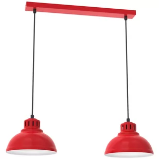Podwójna lampa wisząca z czerwonymi kloszami LX 9226 z serii SVEN - Lampy sufitowe - miniaturka - grafika 1