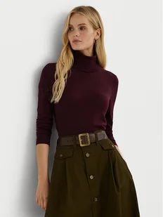 LAUREN RALPH LAUREN Golf 200940470007 Bordowy Slim Fit - Swetry damskie - miniaturka - grafika 1