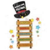 Zabawki kreatywne - LearnHow Dekoracje szkolne - Magiczne słowa 12 el. - miniaturka - grafika 1