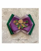 Broszki - Brosza Fiolet z zieleniąkwiaty - miniaturka - grafika 1