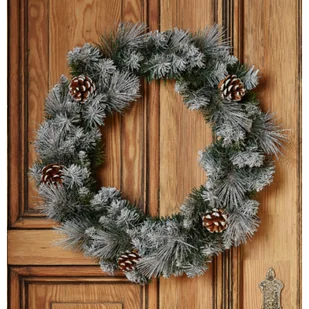 Wieniec śnieżony z szyszkami 46 cm - Ozdoby bożonarodzeniowe - miniaturka - grafika 1