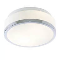 Lampy sufitowe - Searchlight Prosta lampa LED sufitowa Flush chrom IP44 23 cm - miniaturka - grafika 1