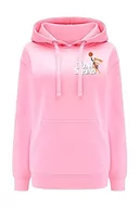 Bluzy damskie - ERT GROUP Oryginalna i oficjalna licencja Looney Tunes różowa damska bluza z kapturem, nadruk jednostronny, wzór Space Jam 025, rozmiar S, Space Jam 019 Black, S - miniaturka - grafika 1