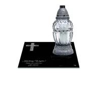 Lampiony i znicze - SZKLANA PODSTAWKA POD ZNICZE 30x30cm 559f Wujku - miniaturka - grafika 1